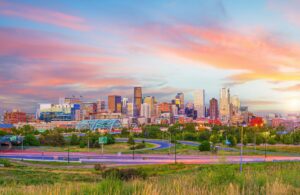Downtown,Denver,City,Skyline,,Cityscape,Of,Colorado,,Usa
