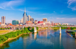 Nashville,,Tennessee,,Usa,Downtown,City,Skyline,On,The,Cumberland,River.