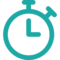 stopwatch teal icon