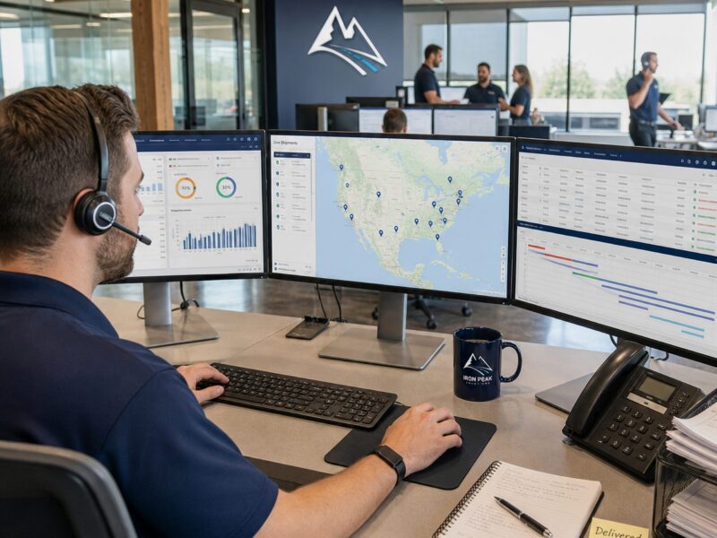 Customer,Shipments,Inside,A,Modern,Transportation,Office.,Camera,Positioned,Behind Customer,Shipments,Inside,A,Modern,Transportation,Office.,Camera,Positioned,Behind